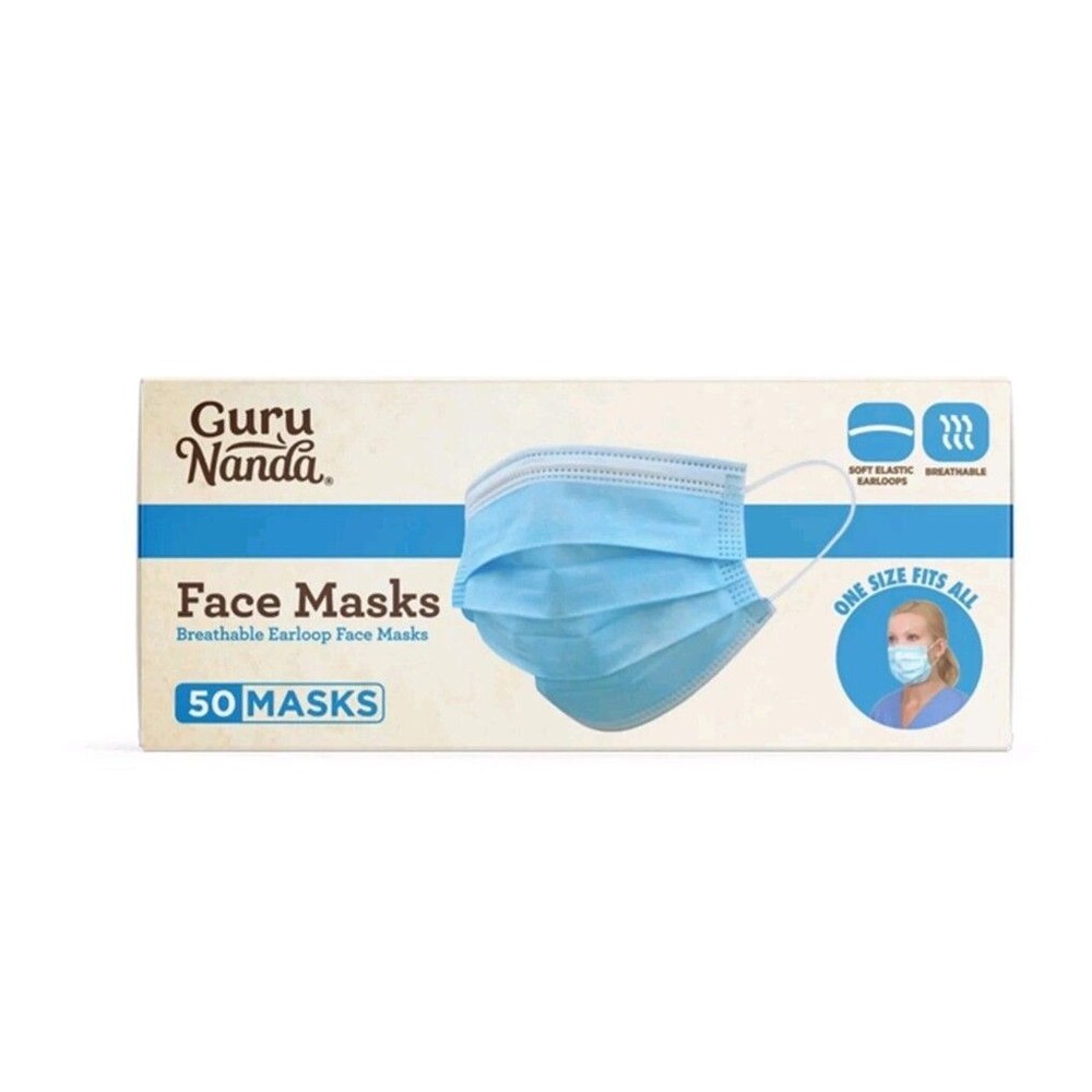 2000 Guru Nanda 3-Ply Disposable Face Mask With Ear loop For Home Office‎ School - Picture 2 of 6